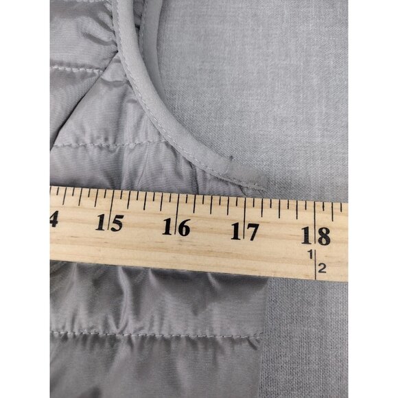 Isaac Mizrahi Live Women's Gray Sleeveless Zip Puffer Vest Jacket XXS USED - Picture 3 of 6
